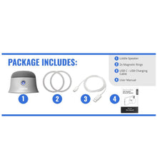 Load image into Gallery viewer, Available on Amazon Silver Magnetic Liddle Speaker
